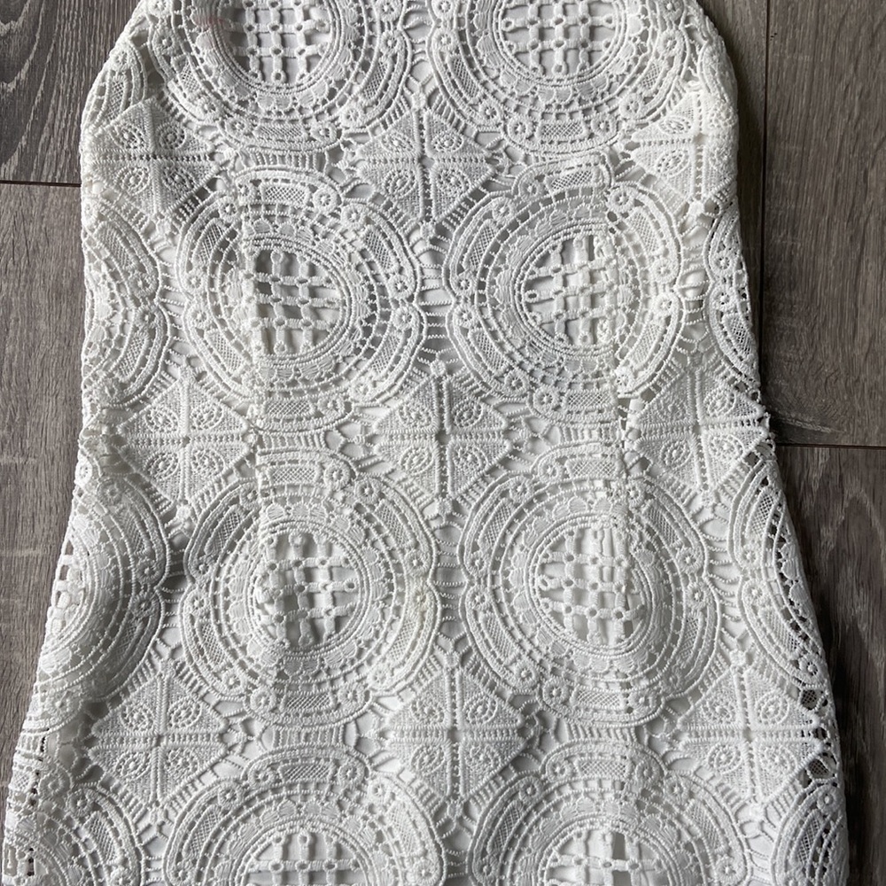 White Pattern Dress - Picture 3 of 12